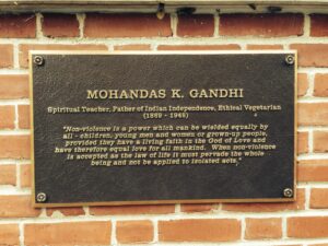 Mohandas K. Gandhi Plaque
