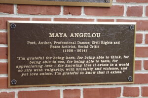 Maya Angelou Plaque
