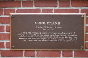 Anne Frank Plaque