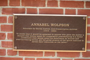 Annabel Wolfson Plaque